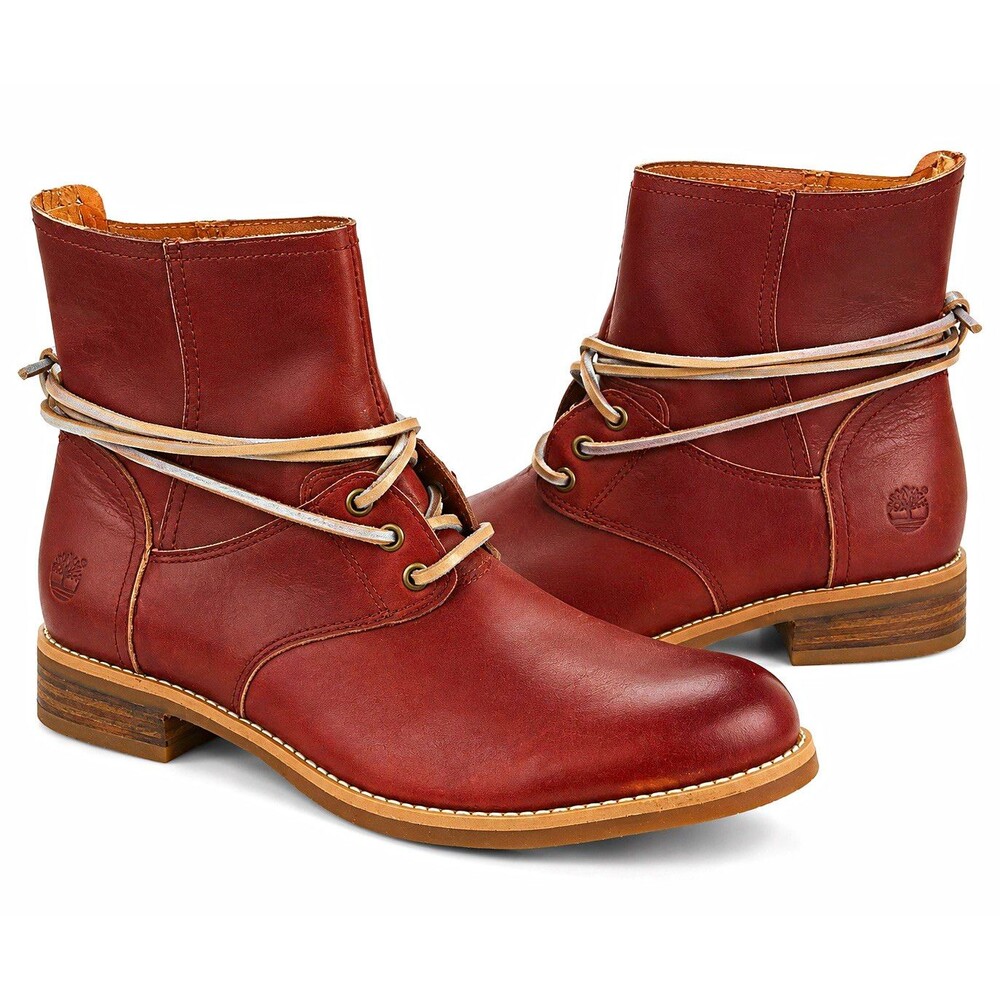 Timberland Earthkeepers Savin Hill Womens 9.5 Brown Leather Lace Up Ankle Boots